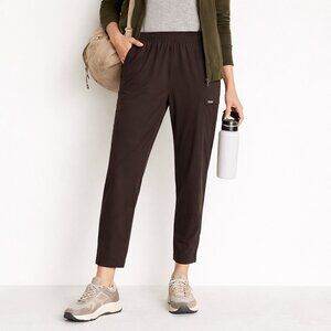 Eddie Bauer Brown Traveler Lightweight Pull On Athletic Ankle Pants [size L]